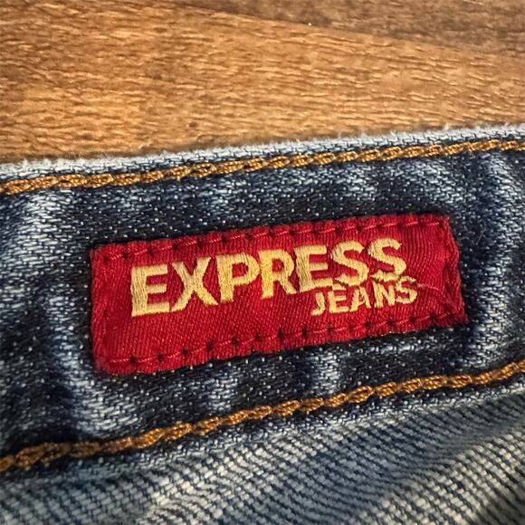 Express Mia Boot Leg Jeans Y2K Sz 8 30x31 Horse Cowgirl Western Minimalist READ - Picture 9 of 15